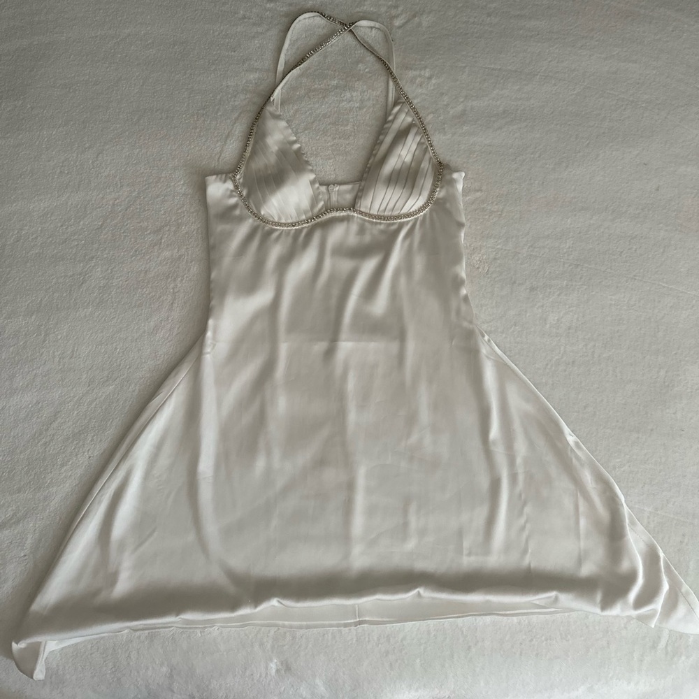 White Silky Mini Dress